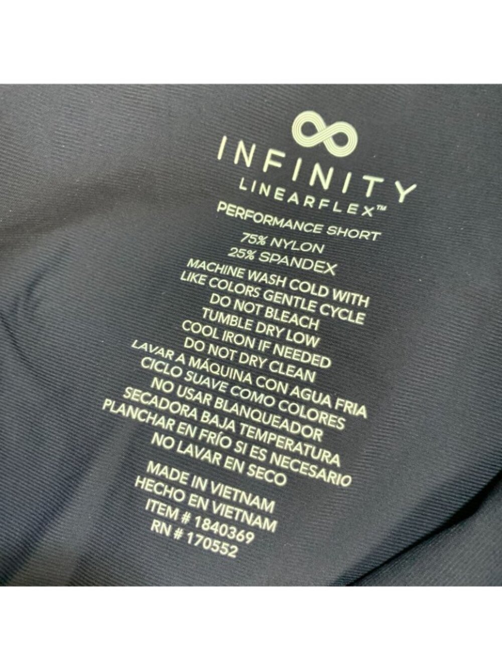 NWT Infinity Men's 38 Navy Performance Shorts With Stretch Waistband & Moisture - Picture 8 of 12